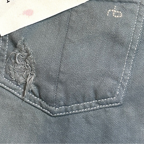 Originally NWT White Distressed Cut Off Shorts now in Antique Sage. Size 27🍃 - Picture 8 of 9